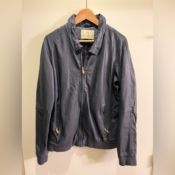 Men’s Scotch and Soda Leather jacket, size large - Picture 3 of 9